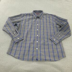 UNTUCKit Shirt Mens 2XL Button Up Plaid Gray Cotton Long Sleeve Casual